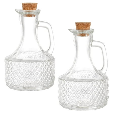 BESTOYARD 2Pcs Glass Olive Oil Dispensers with Leak Proof Spout for Cooking and Vinegar Storage