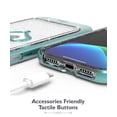 thumbnail image 3 of Vena vLove Glitter Clear Case Compatible with Apple iPhone 11 (6.1"-inch 2019), Heart Shape (CornerGuard Protection) Dual Layer Slim Hybrid Clear Bumper Case Cover - Teal, 3 of 9