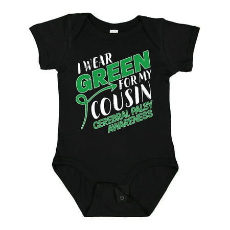 

Inktastic I Wear Green for My Cousin- Cerebral Palsy Awareness Gift Baby Boy or Baby Girl Bodysuit
