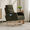 Dark Green, variant on Rocking Chair Nursery with 26'' High Backrest, Teddy Upholstered Glider Rocker with Side Pocket, Accent Armchair with Solid Wood Legs for Living Room, White