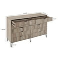 thumbnail image 3 of DUMBO 10-Drawer Double Tall Dresser from Engineered Wood in Gray, 3 of 8