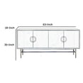 thumbnail image 5 of 2 Double Door Storage Buffet with Semi Circle Pulls and Tubular Legs, Brown - BM216795, 5 of 5