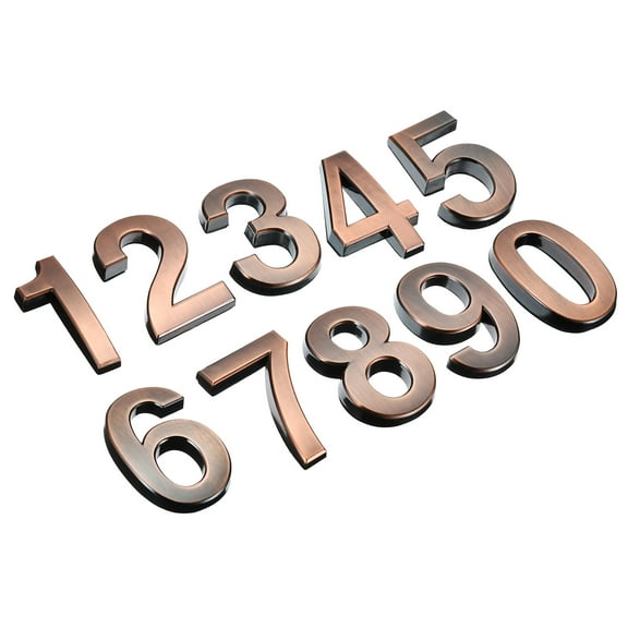 Uxcell House Numbers 3D Mailbox Numbers 0-9 for Outside, 20Pcs Numbers , Bronze