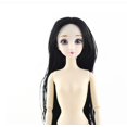 thumbnail image 1 of Cabeza de accesorios para muñecas BJD 1/6, cabeza de muñeca articulada con ojos 3D, pelo morado/gris, ojos azules, juguete para niñas, 30cm, 1 of 5