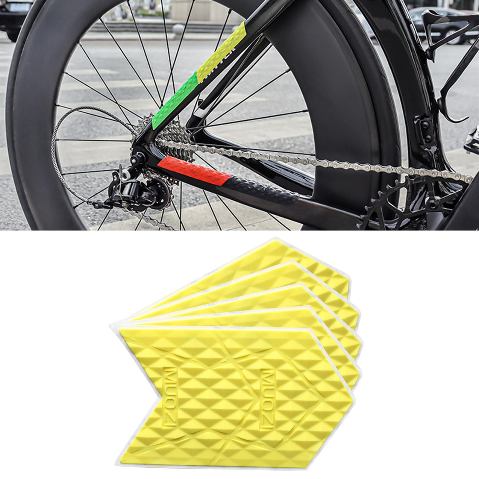 5pcs Bike Mountain Reflective Stickers Wheel Frame Stickers Bicycle Accessories 