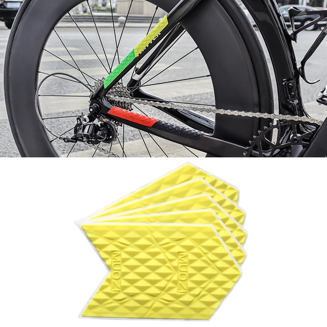5 uds de de antiarañazos tirarere de protección protección de cadena de , L amarillo DYNWAVEMX Cuadro de bicicleta Pegatina