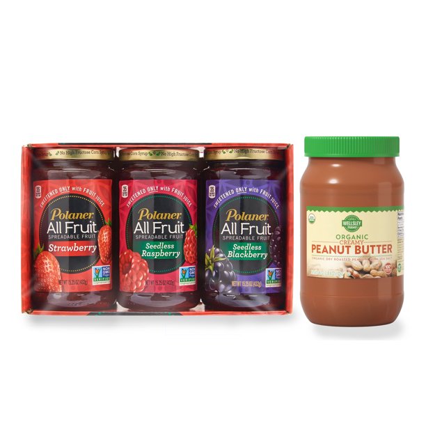 Peanut Butter & Jelly Pack, Polaner All Fruit with Fiber Jelly, 3 pk