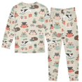 thumbnail image 2 of FORMRS Long Sleeve Top and Pants Pajama Set for Niños 2-Piece Sleepwear, Sizes 18M-8Y, Cartoon Dog Reading Pattern, 2 of 6