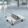 thumbnail image 2 of Heavy Duty Flatbed Cart, 2200LB Folding Push Cart Dolly, 36 x 24in Furniture Cart with 360 Degree Swivel Wheels, Large Flatbed Cart Platform Hand Dolly for Groceries, Garage, Warehouse, 2 of 7