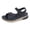 Blue, variant on Rokment Comfortable Ortho Walking Sandals for Women Plantar Fasciitis Beach Summer Casual Leather Buckles Open Toe Memory Foam Non Slip Nursing Work Shoes Black Size 6