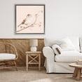 thumbnail image 2 of Sweet Brown Bird Perched Gray Framed Floater Canvas Wall Art, design by Lisa Wehmeyer, 2 of 10