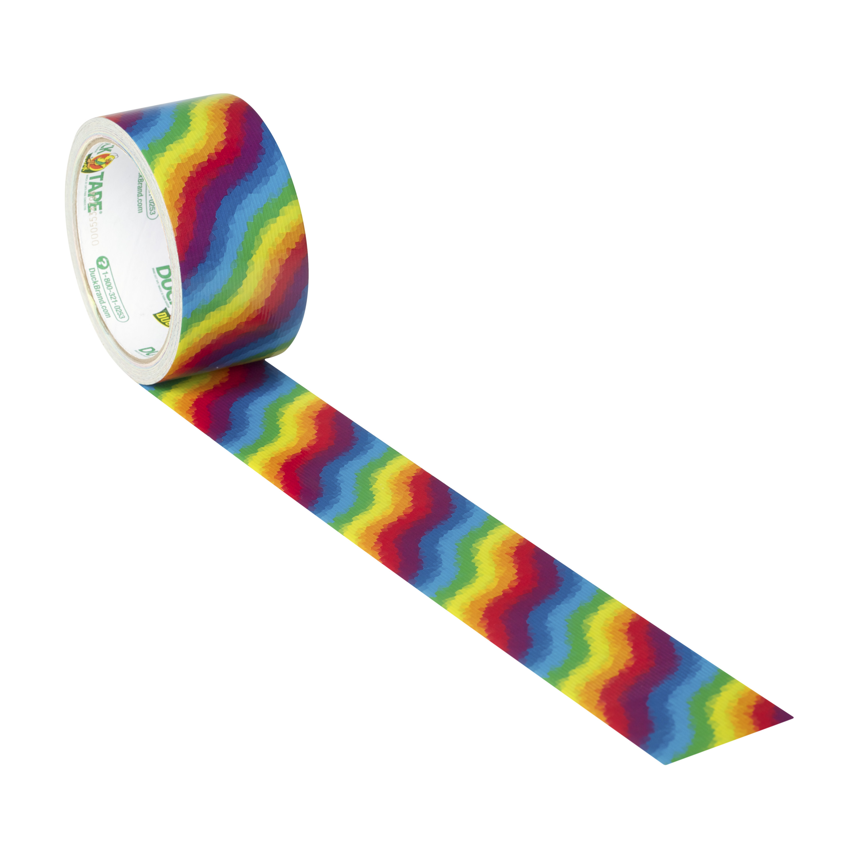 Duck 281496 Printed Duct Tape, Rainbow, 1.88" x 10 Yards, Rainbow - image 3 of 5