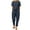 Blue, variant on Homenesgenics Sweatsuits 2pcs Sets Womens under $20.00 Summer Women Fashion Round Neck Short Sleeve Tops Pants Casual Suit Sets