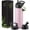 Light Pink, variant on SipX™ 25 oz Insulated Water Bottle with 3 Lids – Leakproof Stainless Steel, Triple Insulated – Black