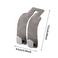 thumbnail image 2 of 2pcs Leather Car Seat Headrest Hooks with Phone Holder, Multifunctional Backseat Organizer Hanger, Durable Storage Hook for Wallets, Bags & Purse, Easy Install Auto Accessory for Car Interior, Gray, 2 of 5