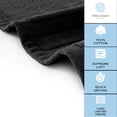 thumbnail image 2 of White Classic Hotel Collection Absorbent Cotton Bath Mats, Spa Reversible Floor Towels, not a Bathroom Rug, Black, 22 x 34, 2 Pack, 2 of 8