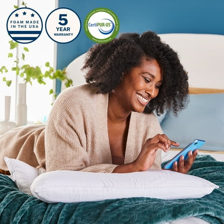 Sleep Innovations - Reversible Cooling Gel Memory Foam & Memory Foam Queen Pillow - White