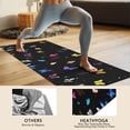 thumbnail image 4 of Black Colorful Star Butterfly Pattern Hot Yoga Mat Towel Non Slip for Hot Yoga - Quick-Drying Yoga Mat Cover with 4 Corner Pockets with Travel Bag - Hot Yoga Towel Non Slip 70"x26", 4 of 6