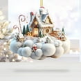 thumbnail image 6 of HomelyJoy Christmas House Shape Ornaments - Detailed Mini Home Decor for Xmas Tree Hanging, Gift, or as Part of Your festive Christmas Village Scene, 6 of 7