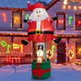 thumbnail image 1 of Gymax 8FT Inflatable Santa Claus & Reindeer Christmas Decoration w/ LED Lights, 1 of 10