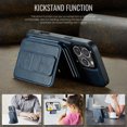thumbnail image 4 of ELEHOLD Case for iPhone 16 Pro, Shockproof Magnetic Leather Wallet Case with Hand Grip & Kickstand & RFID Blocking,Blue, 4 of 8