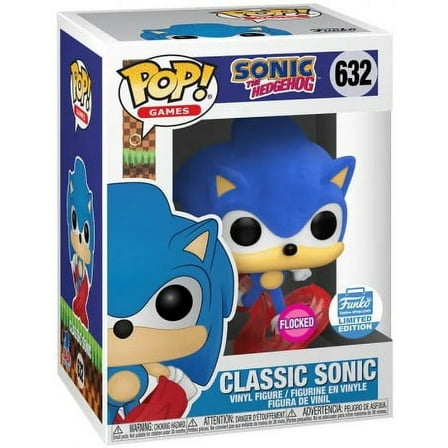 Funko Pop! Sonic The Hedgehog - Classic Running Hedgehog Flocked (Exclusive) #632