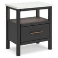 thumbnail image 4 of Signature Design by Ashley Cadmori Nightstand with Light and Wireless Charging, Black/White, 4 of 9