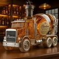 thumbnail image 2 of Transparent glass cement mixer whiskey bottle, decanter, large capacity, suitable for gifts and collections., 2 of 4