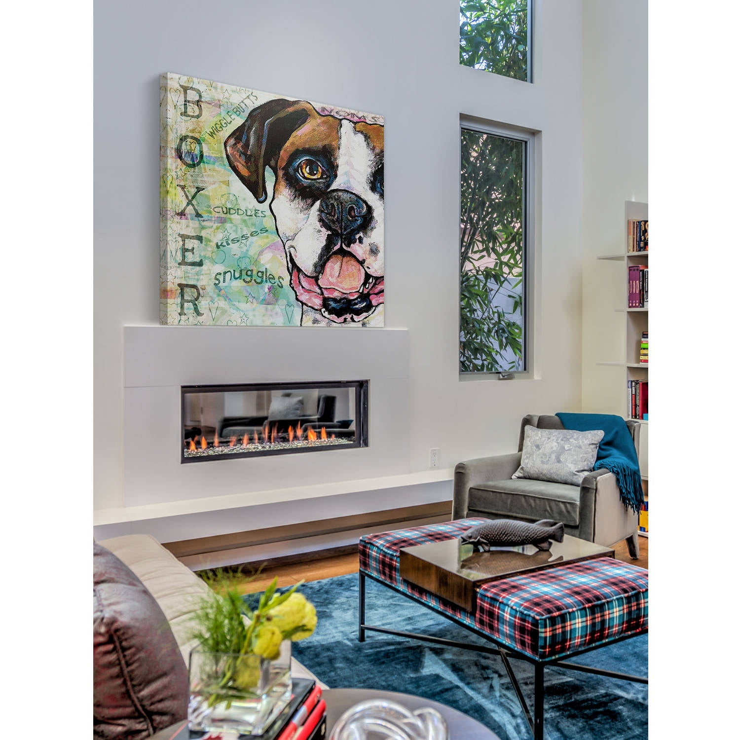 "Pop Art Boxer Mugshot" Painting Print on Wrapped Canvas