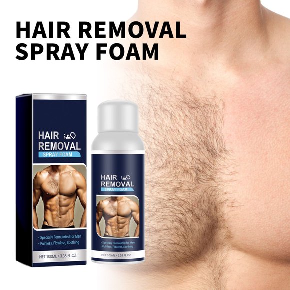 WIFKLSIIPG Hair Removal Spray Foam for Men No Irritation Hair Removal Hair Depilatory for Male Underarm Chest Back Legs Suitable for All Skin Types 100ml