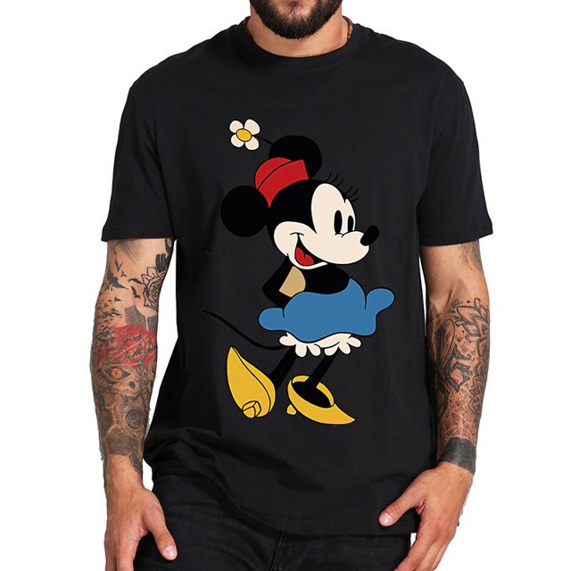 T shirt Men disney mickey mouse women Tshirts Cute Cartoon Fashion Top Tee Shirt Clothes Female T-shirt футболка male camisetasS (Asian size) Gao Jinjia LED