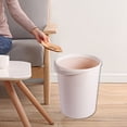 thumbnail image 1 of Fiudx Ofertas y liquidaciones Bote de basura para el hogar, cesta para inodoro de cocina, anillo de presión blanco sin tapa, 1 of 7