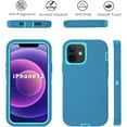 thumbnail image 2 of Étui pour iPhone 11, Protection Robuste 3 Couches Antichoc Étui Rigide Anti-Poussière/choc Intégrale Durable Anti-Empreintes Digitales avec Protection de Port, Bleu Lac, 2 of 4