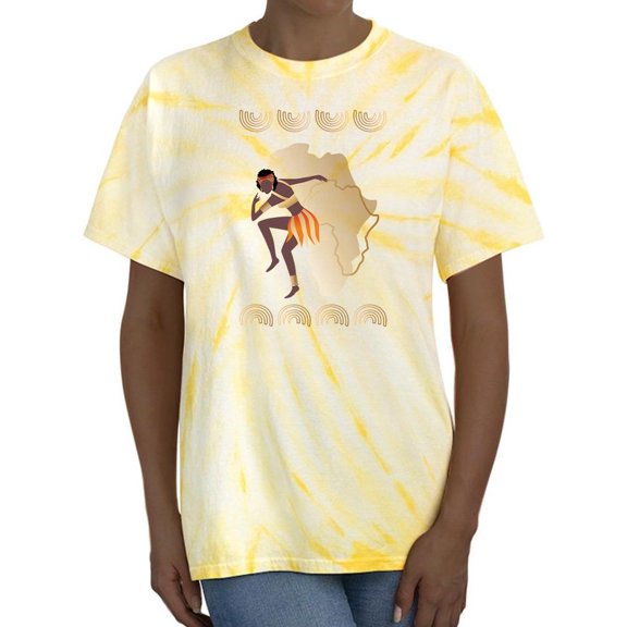Dancing African Woman Tie Dye Cyclone Women -Image by Shutterstock, Female x-Large
