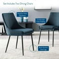 thumbnail image 7 of Modway Viscount 19" Fabric Dining Chairs in Black/Azure Blue (Set of 2), 7 of 7