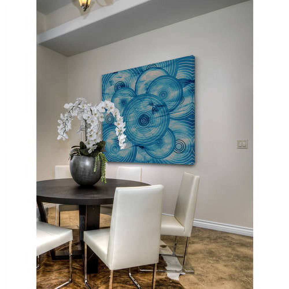 "Spiroblue" Painting Print on Wrapped Canvas