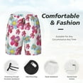 thumbnail image 4 of Kdxio Watercolor Flowers Print Men's Swim Trunks with Compression Liner 7 Inch Inseam Quick Dry Swim Shorts, 4 of 7