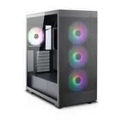 Rosewill Helium Flow Black Mid Tower Computer Gaming Case, TG & Mesh Panel, ATX, Tool-less, High-Airflow, 4x 120mm PWM ARGB Fan