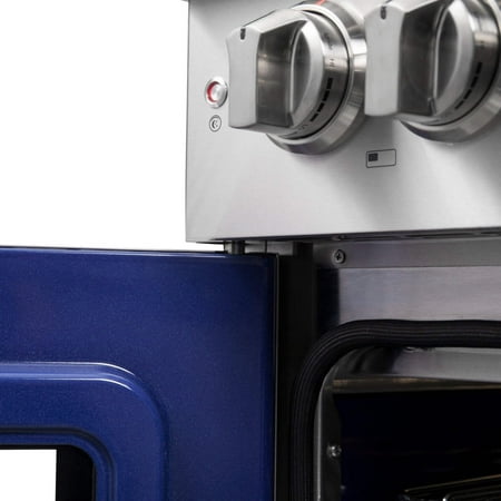 Forno Appliances - Capriasca 4.32 Cu. Ft. Freestanding Dual Fuel Range with French Doors and Convection Oven - Stainless Steel