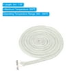 thumbnail image 2 of Uxcell 1/2"x 118" Wood Stove Gasket, Fiberglass Round High Temperature Resistance Seal Rope Replacement, White, 2 of 6