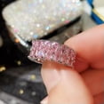 thumbnail image 3 of Gorgeous Cubic Zircon Band 925 Silver Ring Engagement Women Gift Sz 6-10, 3 of 5