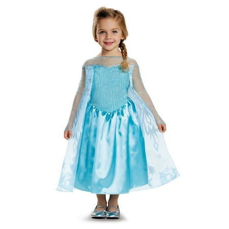 Elsa Toddler Classic Costume, Medium (3T-4T), FROZEN (DISNEY) By Disguise