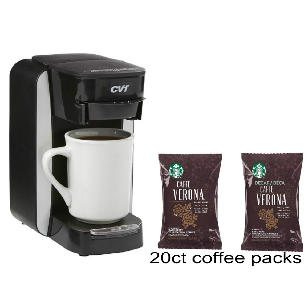 Café Valet Single Serve Coffee Maker With Individually Wrapped Coffee