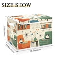 thumbnail image 5 of Yayeee Collapsible Cube Storage Bin with Lid Fabric Closet Decorative Basket with Handles, Beige Cats Reading, 5 of 7