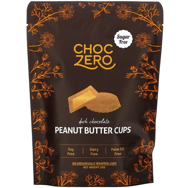 ChocZero, Dark Chocolate Peanut Butter Cups, 3 oz