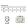 thumbnail image 2 of S SERENABLE 316 Stainless Steel Square Pad Eye 8mm Sail Shade Plate Boat Rigging M8, 2 of 9
