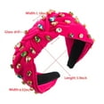 thumbnail image 6 of Yoyauz Women's Headbands Pearl Crystal Knot Headband Rhinestone Embellished Gemstone Headband Women's Christmas Holiday Hair Accessories Holiday Party Gifts, 6 of 6