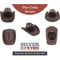 thumbnail image 6 of Silver Canyon Mens Shapeable Cattleman Cowboy Western Wool Hat, XX-Large - Brown, 6 of 6
