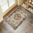 thumbnail image 4 of Bohemian Brown Ethnic Rug Welcome Door Mat Decorative Doormat Farmhouse Low-Profile Floor Rug Switch Mat for Home Indoor Outdoor Decorations 17 X 30 Inch, 4 of 6