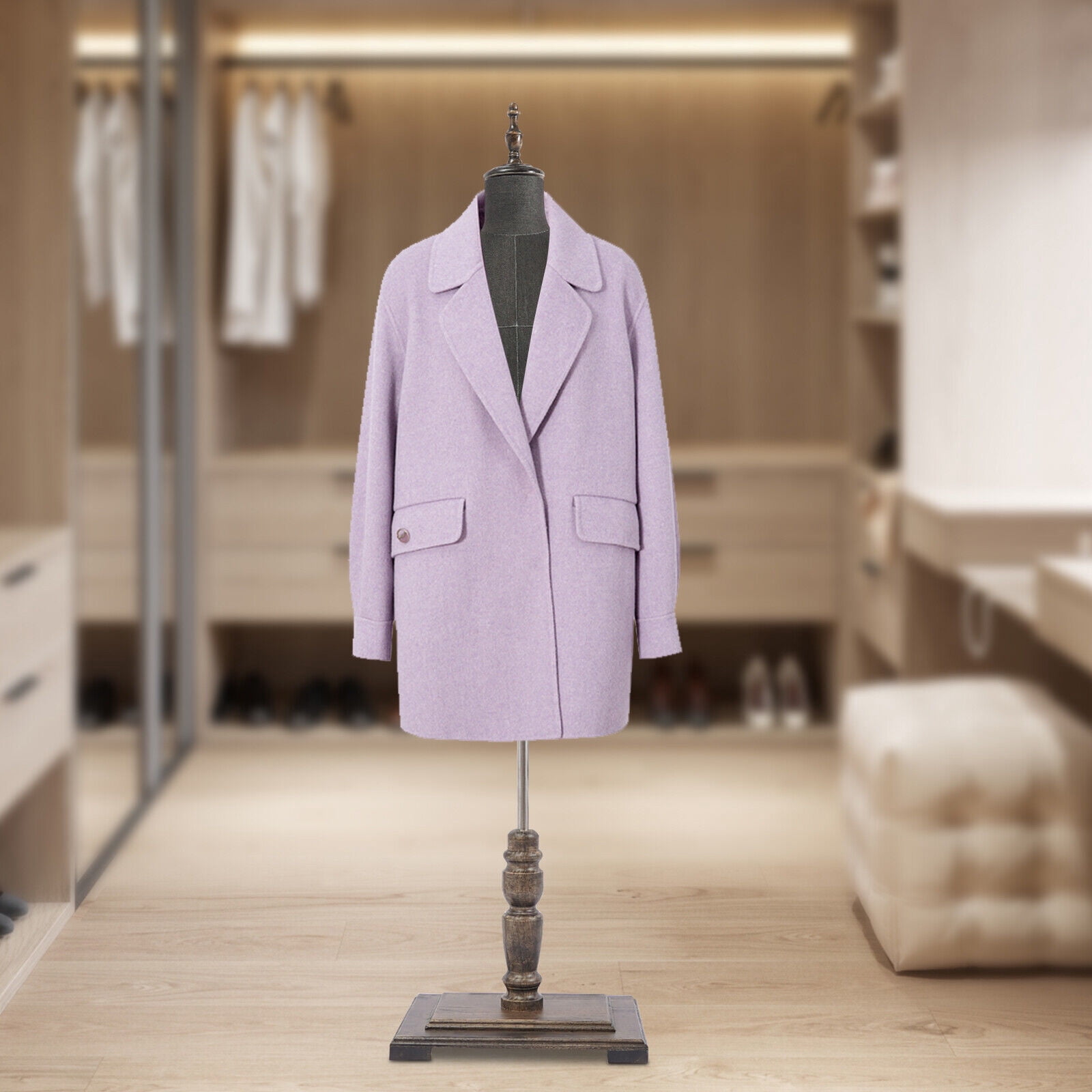 Male and Female Mannequin Torso with Stand - Half-Length Dress Form, Adjustable Display Mannequin for Clothing Stores, Tailoring, and Fashion Design, Black